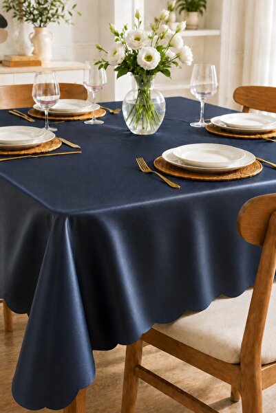 Bikaya Home Honeycomb Textured Tablecloth |   150X180 cm |   4 People |   Mod...
