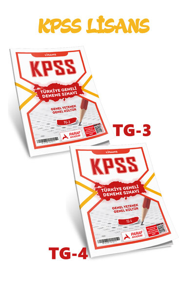 Paraf Akademi Türkiye Geneli KPSS Lisans Deneme Sınavı Seti (3. ve 4. Sayı)