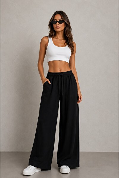 M&N Linen Blended Loose Cut Trousers