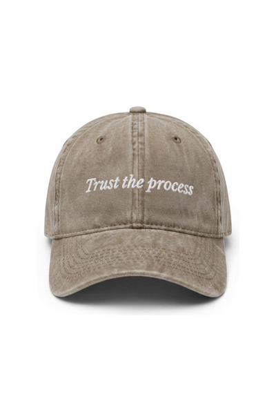 Tresore قبعة بيسبول مطرزة قابلة للغسل بعبارة "Trust the Process" / قبعة بيسبو...