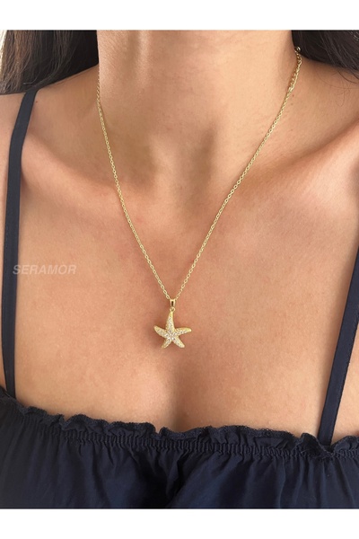 SERAMOR Steel Sparkling Sea Star Necklace