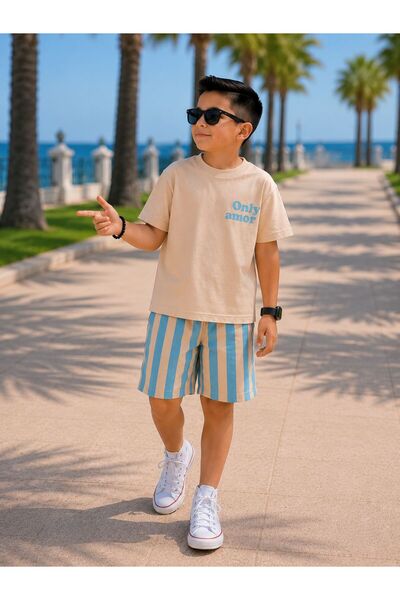 KOKOŞ BEBEK Striped Detailed Boys' Suit - Age 3/10 - 31762