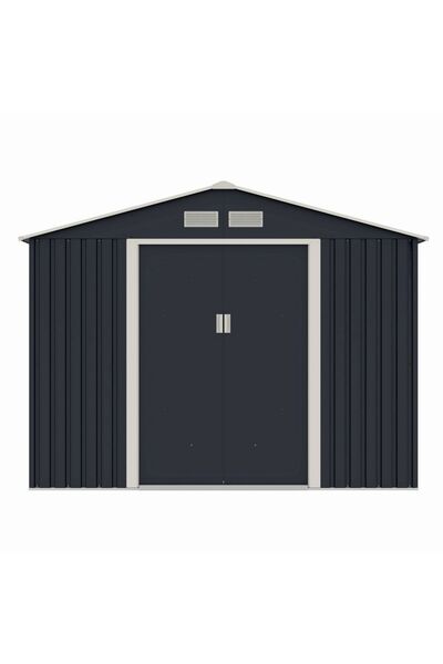 MESTERINO Casuta / magazie de gradina metalica S1001-D gri/bej 261x241x198 cm...