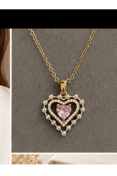 KARE ACCESORIES Heart Necklace with Pearls
