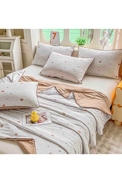 JOJO HOME Pilota premium de vara racoroasa, rece la atingere, 200x230cm + 2 f...