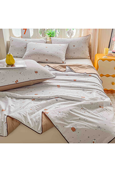 JOJO HOME Pilota premium subtire de vara racoroasa, rece la atingere, 200x230...