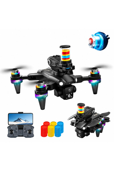 qasul Katlanabilir Kameralı Drone, WiFi FPV Canlı Görüntü, Fırçasız Motor, Ak...