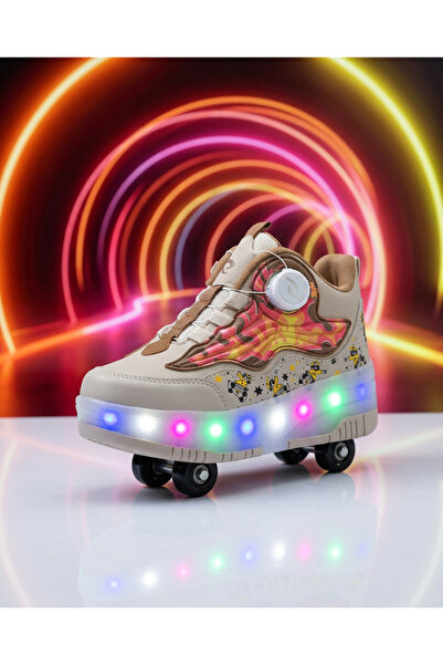 BURUNİ Kız- Erkek Çocuk Patenli Ayakkabı | LED Işıklı Tekerlekli Spor Sneaker