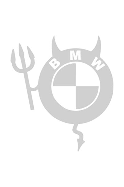 OEM Autocolant decorativ BMW cu motiv diavol, 15cm, Alb
