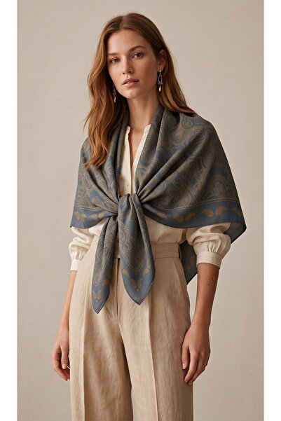 tuaipek Lumivera Desen 94X94Cm Viscose Modal Scarf