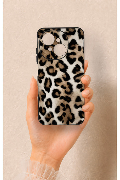 Vip Case Tecno Spark Go1 Uyumlu Leopar Derisi Desenli Silikon Kılıf