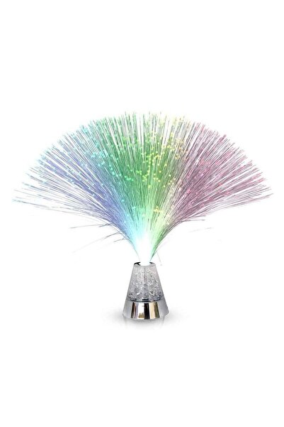 EXCEFORE Fiber Optic Lamp, Color Changing Crystal Base with Remote Battery Po...