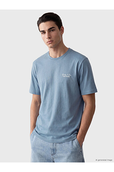 LC Waikiki Vizyon New Season Crew Neck Printed Men's T-Shirt