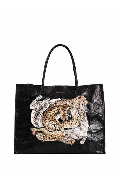 Generic Miroshnikov Women’s Large Shopper Bag, Glossy PU Shoulder Tote, Memor...