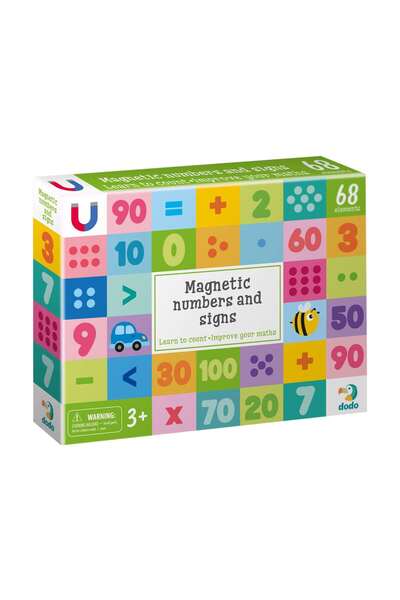 Generic Set magnetic Numere și Semne Dodo Toys, 64 piese