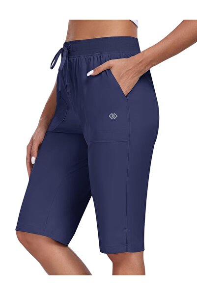MOFIZ șorturi bermude damă cargo outdoor cu buzunare, Bleumarin, mărimea 3XL
