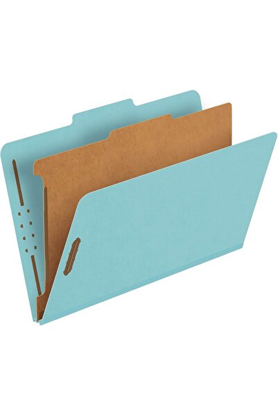 Pendaflex Recycled Classification File Folders, One Divider, 2-inch Built-in ...