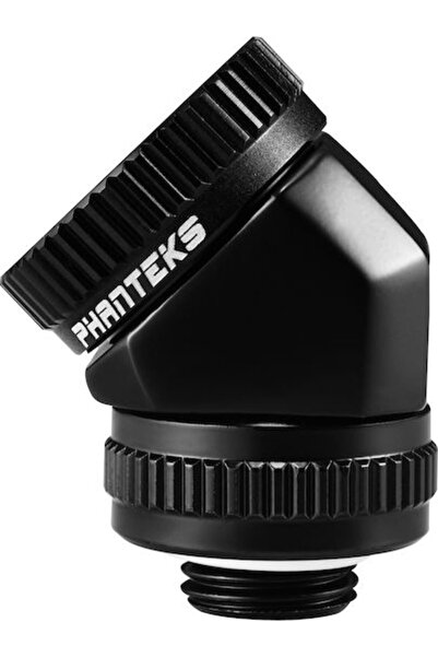 Phanteks Fiting rotativ pentru tub rigid de 16mm, 45 de grade, Negru PH-RA45 ...