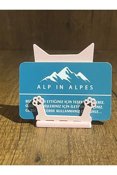 Alp in Alpes Cat Themed Business Card Holder - Vetpati (Powder Pink)