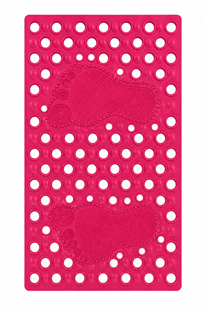 BRANDLESS Non-slip bath mat, foot pattern, pink