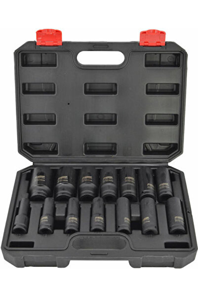 AwTools Set de chei tubulare de impact de 1/2 inch, 14 piese, Black Line