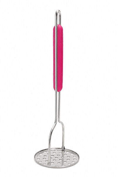 BRANDLESS Pasator pentru legume din inox, cu mâner ergonomic, roz