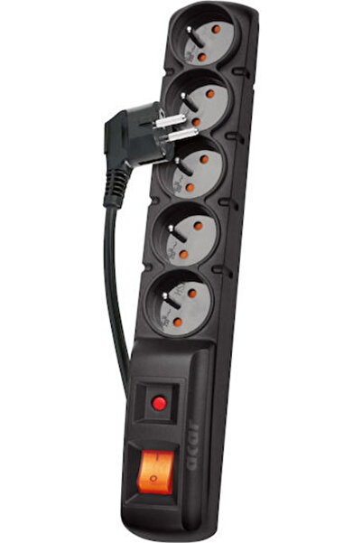 Acar Ltd Prelungitor Acar F5 cu 5 prize, cu USB-A și cablu de 3m, Cod: W0101