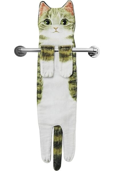 Arabest Funny Cat Hand Towel,Cute Decorative Bathroom and Kitchen Towel,Super...
