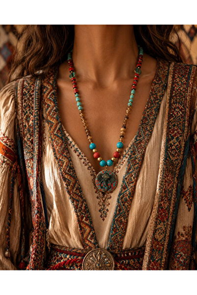 HER ŞEY NOTA www.herseynota.com Ethnic Ganesha Vireya Necklace – Natural Ston...
