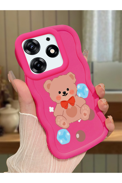 Hontinga Tecno Spark 10 Pro Compatible Case Camera Protector Red Silicone Cou...