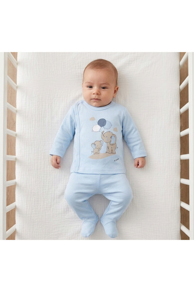 Elbebek Baby طقم للأطفال حديثي الولادة مع بالونات وأحذية على شكل فيل