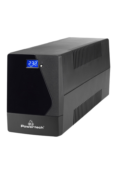 POWERTECH UPS Line Interactive PT-1800LCD με οθόνη, 1800VA, 1080W, 4x Schuko,...
