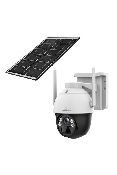 POWERTECH smart ηλιακή κάμερα PT-1341, 4MP, WiFi, PTZ, SD, IP66
