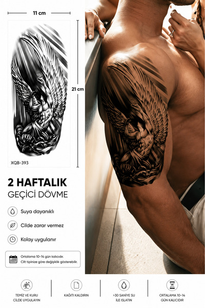 medink tattoo Gerçekci Düşen Melek Geçici Kol Bacak Geçici Sticker Yapıştırma...