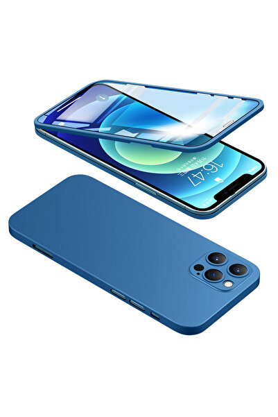 POWERTECH θήκη & tempered glass 2.5D TGC-0005 για iPhone 12 Pro, μπλε