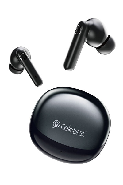 Celebrat earphones με θήκη φόρτισης W71, True Wireless, 10mm, 30/200mAh, μαύρα