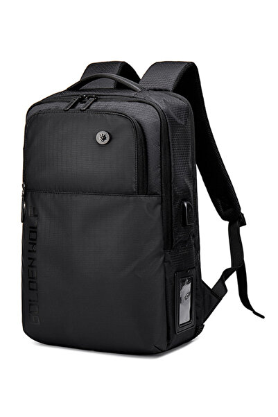 Golden Wolf τσάντα πλάτης GB00399, με θήκη laptop 15.6", 20L, μαύρη