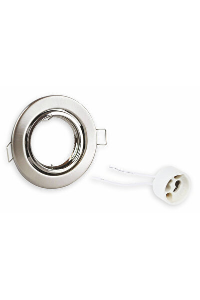 POWERTECH μεταλλικό πλαίσιο spot & ντουί GU10-003, χωνευτό, 81x31.5mm