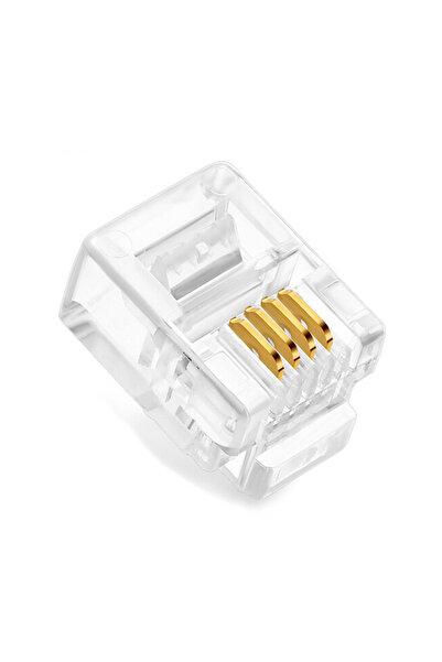 POWERTECH Plug Γραμμής Τηλεφώνου RJ11 6p4c, 100τεμ