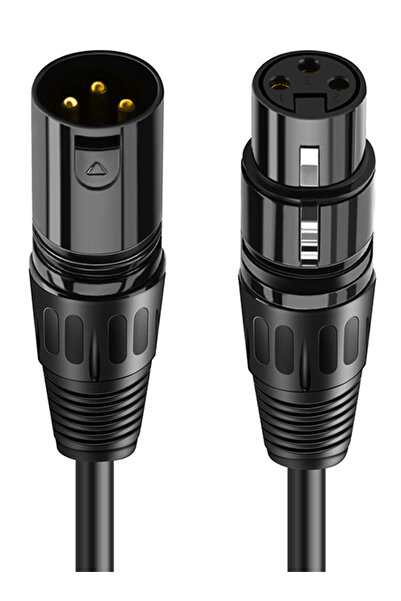 Cabletime καλώδιο μικροφώνου XLR AV350, 3P, M/F, 24AWG, 5m, μαύρο