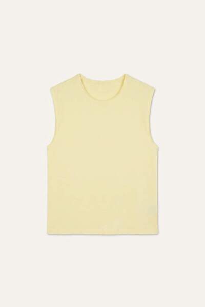DeFacto 100% Cotton Boxy Fit Crew Neck Basic Undershirt C7205Ax26Sm