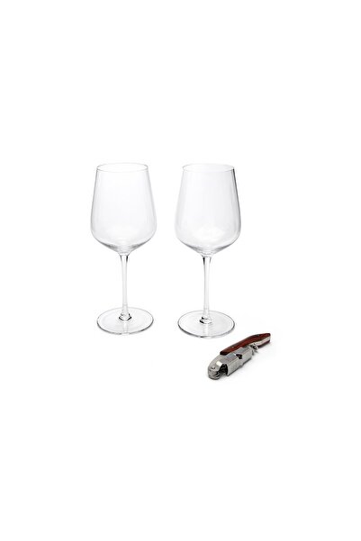 LEOPOLD VİENNA Set 2 pahare de vin cu desfacator, Leopold Vienna, Sticla boro...