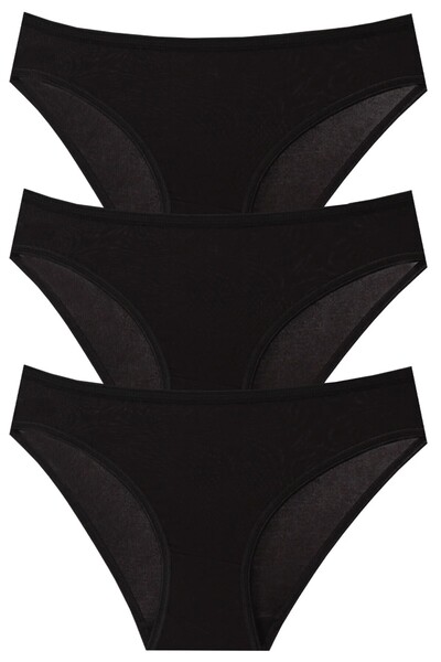 papatya lingerie Viscose Soft Textured Slip Panties 3-Pack Pw-1621 -R/8/2