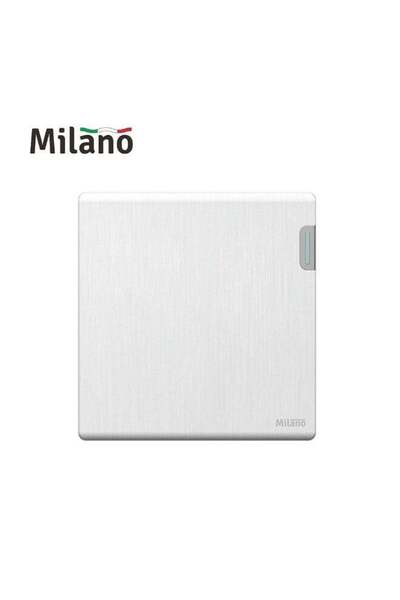 Danube Home Milano Aura 10A 1 Gang 1-Way Switch - Brushed White Finish Durabl...