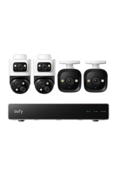 eufy Kit supraveghere video NVR S4, Rezolutie 4K, Night Vision Color, AI, Dua...