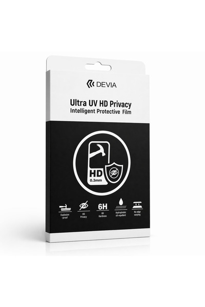 Devia UV PRIVACY HD Σετ μεμβρανών προστασίας οθόνης smartphone 0,19mm 6H για ...