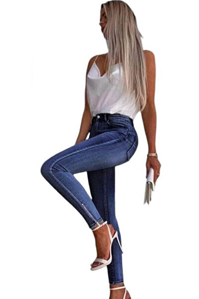 Woman's Fashion Γυναικείο μπλε τζιν παντελόνι