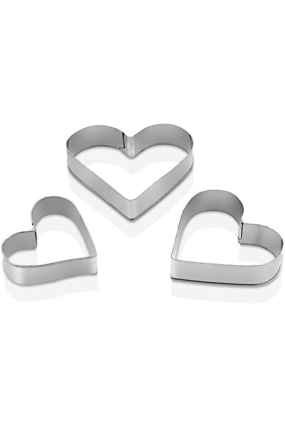 Yıldızan Heart Cookie Mold 3 Sizes Stainless Steel Bpa Free 1171935