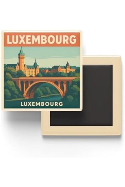Yıldızan Edl Shop Luxembourg Luxembourg - Adolphe Bridge - Printed Refrigerat...