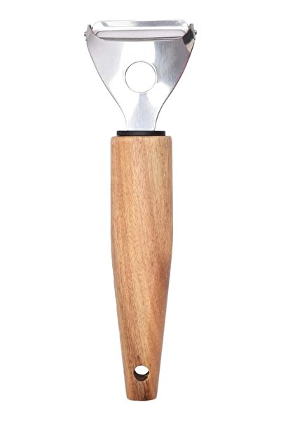 The Bros Stainless Steel Peeler With Acacia Wood Handle, Ac-Ka0044
